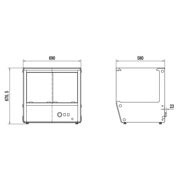 Combisteel Heated Display Hot Cabinet 137 Litre - 7450.0680 Heated Counter Top Displays Combisteel   