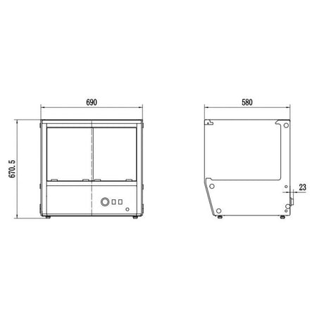 Combisteel Heated Display Hot Cabinet 137 Litre - 7450.0680 Heated Counter Top Displays Combisteel   