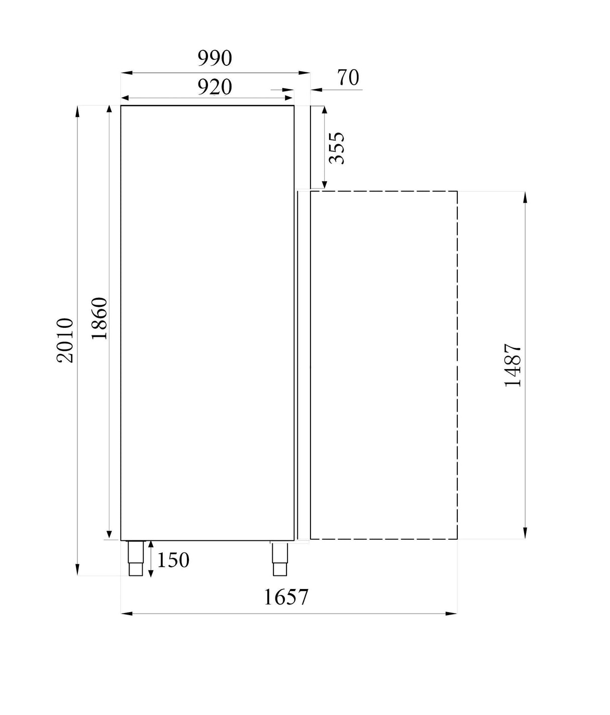 Combisteel Single Door Upright Bakery Patisserie Fridge - 7450.1205 Bakery Fridges Combisteel   