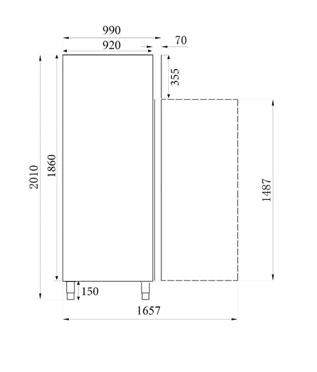 Combisteel Single Door Upright Bakery Patisserie Fridge - 7450.1205 Bakery Fridges Combisteel   