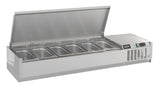 Combisteel Refrigerated Counter Top Stainless Steel Top 1/4 GN X 6 - 7450.0027