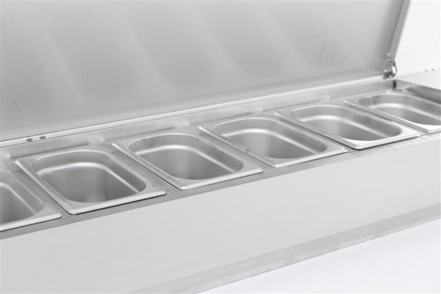 Combisteel Refrigerated Counter Top Stainless Steel Top 1/4 GN X 10 - 7450.0029