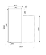 VRIESKAST RVS 1 DEUR - COMBISTEEL