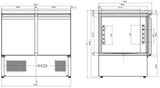 Combisteel Kühl-Negativtheke 2 Türen - 7450.0079