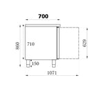 Combisteel Refrigerated Negative Counter 2 Doors - 7450.0081