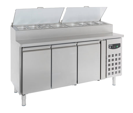 Combisteel Saladette 3 Türen 8X1/3GN Behälter - 7450.0104