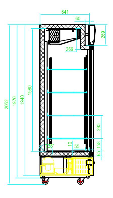 Combisteel-Kühlschrank 1 Glastür - 7450.0130