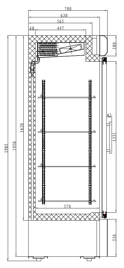 Combisteel Vriezer 1 Glazen Deur - 7450.0156