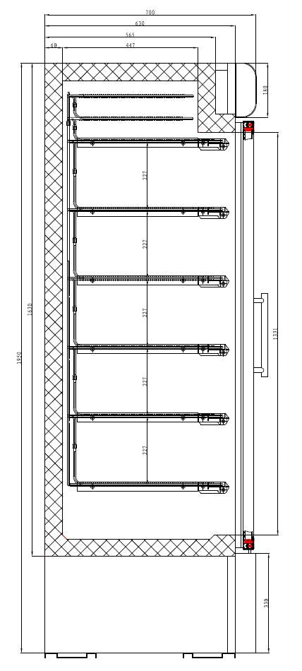 Combisteel Vriezer 2 Glazen Deuren - 7450.0167