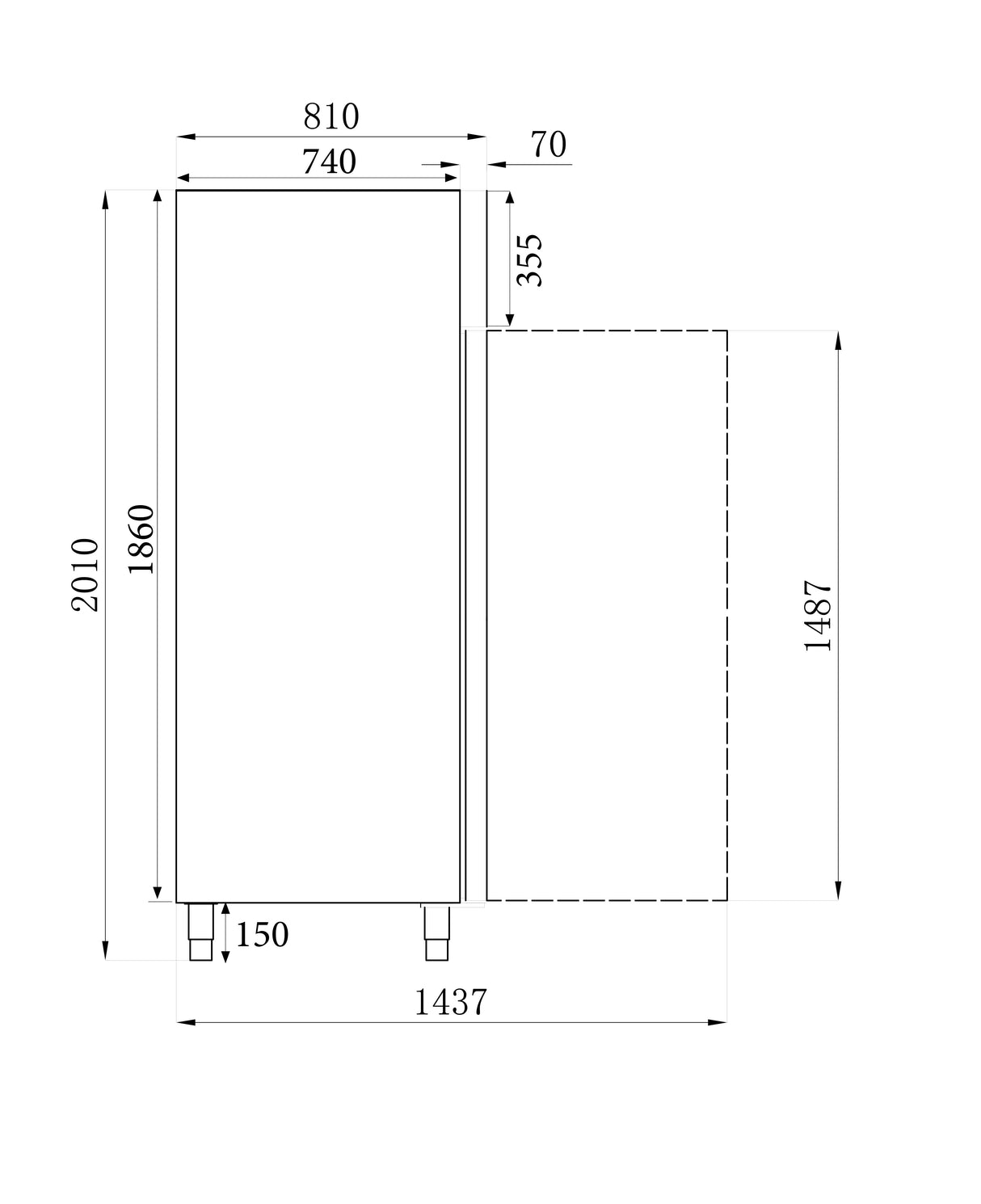 Combisteel Gefrierschrank Edelstahl+Al 600 Ltr Statisch - 7450.0410