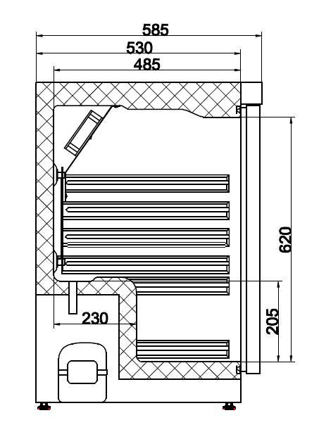 Combisteel Koelkast RVS 1 Deur - 7450.0550