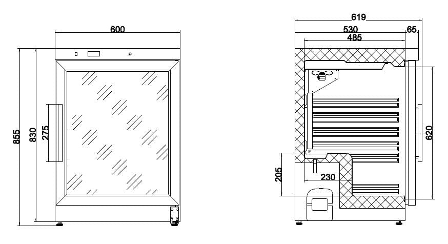 Combisteel Refrigerator 1 Glass Door - 7450.0552