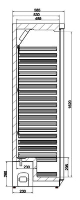 Combisteel Refrigerator Stainless Steel 1 Door - 7450.0555