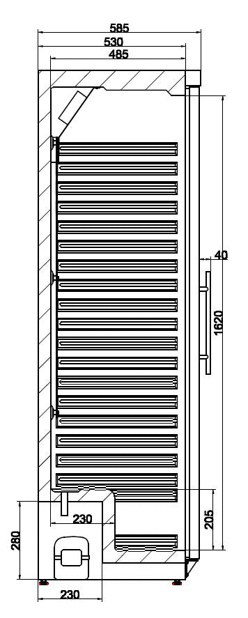 Combisteel-Kühlschrank 1 Glastür - 7450.0557