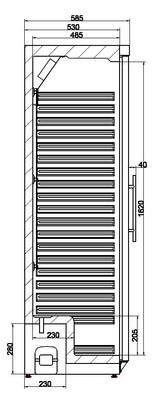 Combisteel-Kühlschrank 1 Glastür - 7450.0557