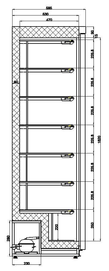 Combisteel Gefrierschrank, weiß, 1 Tür – 7450.0571