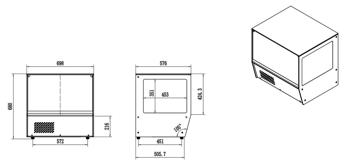 Combisteel Cold Display 125L - 7450.0670