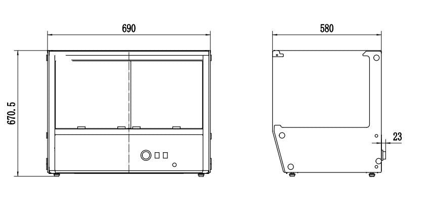 Combisteel Warmhoudvitrine 174L - 7450.0685