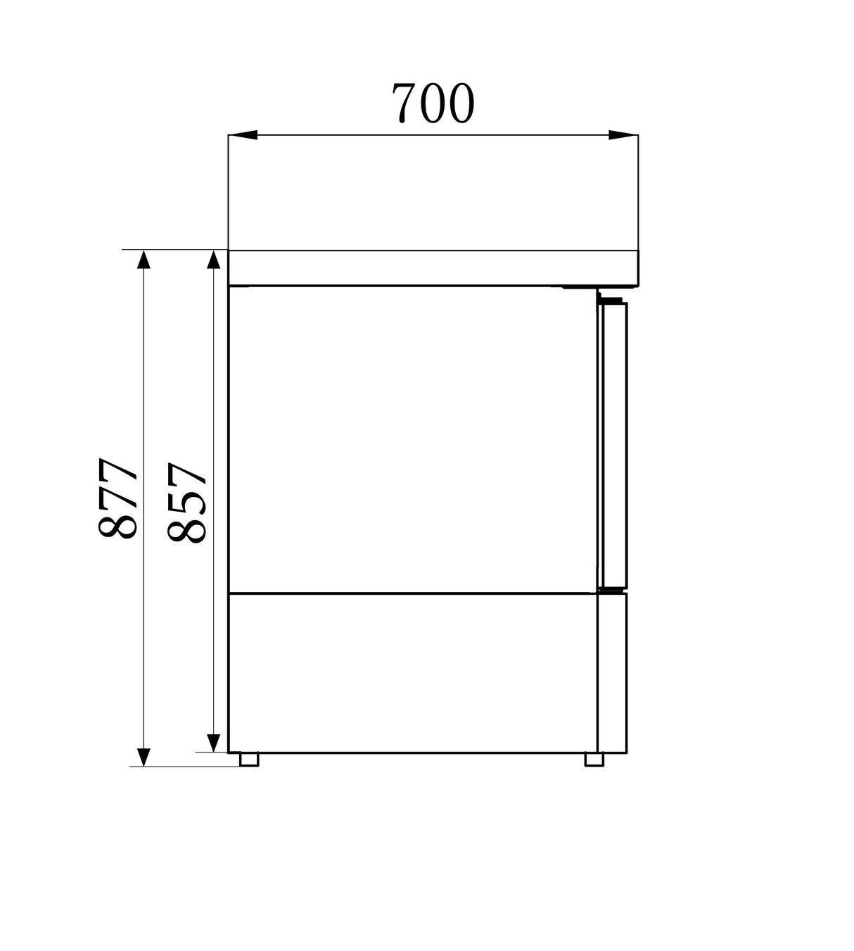 Combisteel Gekoelde Toonbank 1 Deur - 7450.0730