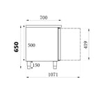 Combisteel Refrigerated Counter Height 650 2 Doors - 7450.0755