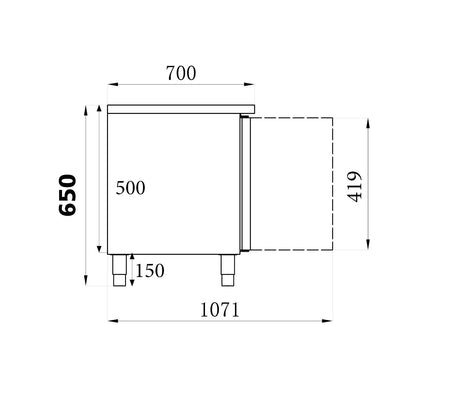 Combisteel Refrigerated Counter Height 650 3 Doors - 7450.0760