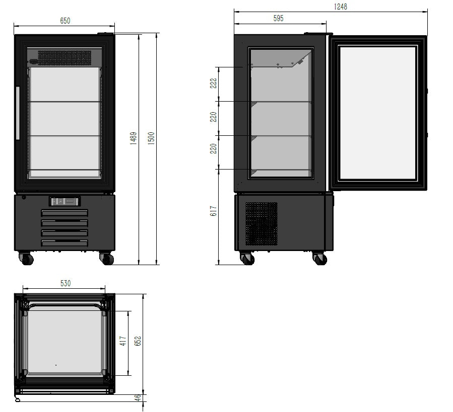 GEBAKSVITRINE KOEL 1500 - COMBISTEEL