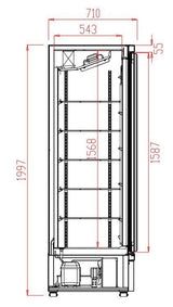 Combisteel Triple Glass Door Display Freezer JDE-1530F Black - 7455.2250 Upright Glass Door Freezers Combisteel   