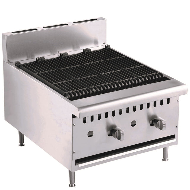 Combisteel Gas Charbroiler Grill 2 Burner - 7455.0910 Charcoal Grills Combisteel   