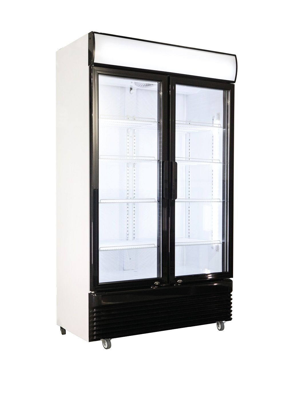 Combisteel Double Hinged Glass Door Fridge Merchandiser BEZ-750 GD 750Ltr - 7455.1390 Upright Double Glass Door Chillers Combisteel   