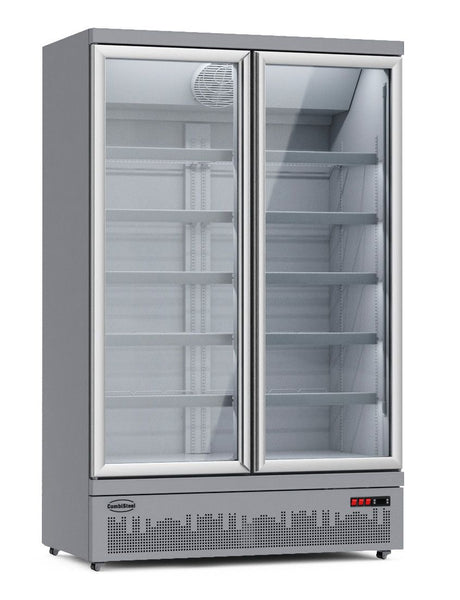 Combisteel Double Glass Door Display Freezer JDE-1000F - 7455.2215 Upright Glass Door Freezers Combisteel   