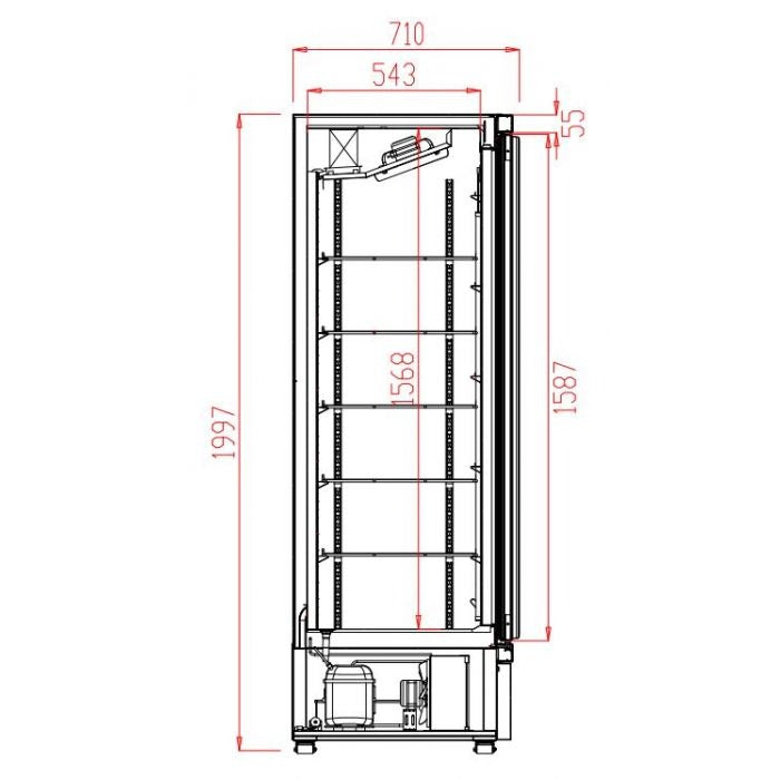 Combisteel Triple Glass Door Display Freezer JDE-1530F - 7455.2220 Upright Glass Door Freezers Combisteel   