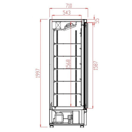 Combisteel Triple Glass Door Display Freezer JDE-1530F - 7455.2220 Upright Glass Door Freezers Combisteel   