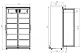 Combisteel Double Glass Door Display Freezer INS-1000F - 7455.2420 Upright Glass Door Freezers Combisteel   