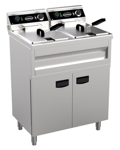 Combisteel Electric Twin Tank Floor Standing Fryer 2 x 9 Litre Tanks - 7455.0985 Freestanding Electric Fryers Combisteel   