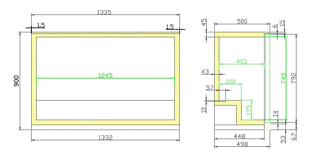 Combisteel Backbar Cooler Black 3 Sliding Doors - 7455.1320