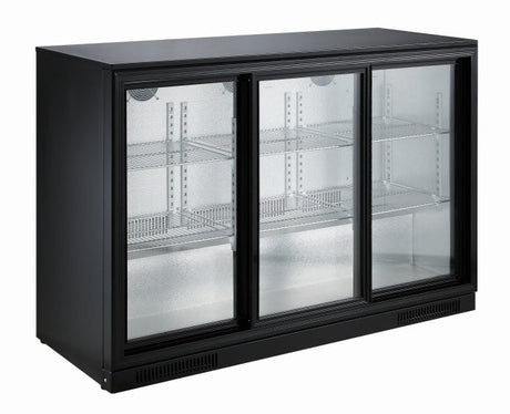 Combisteel Backbar Cooler Black 3 Sliding Doors - 7455.1320  Combisteel