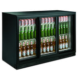 Combisteel Backbar Cooler Zwart 3 Schuifdeuren - 7455.1320