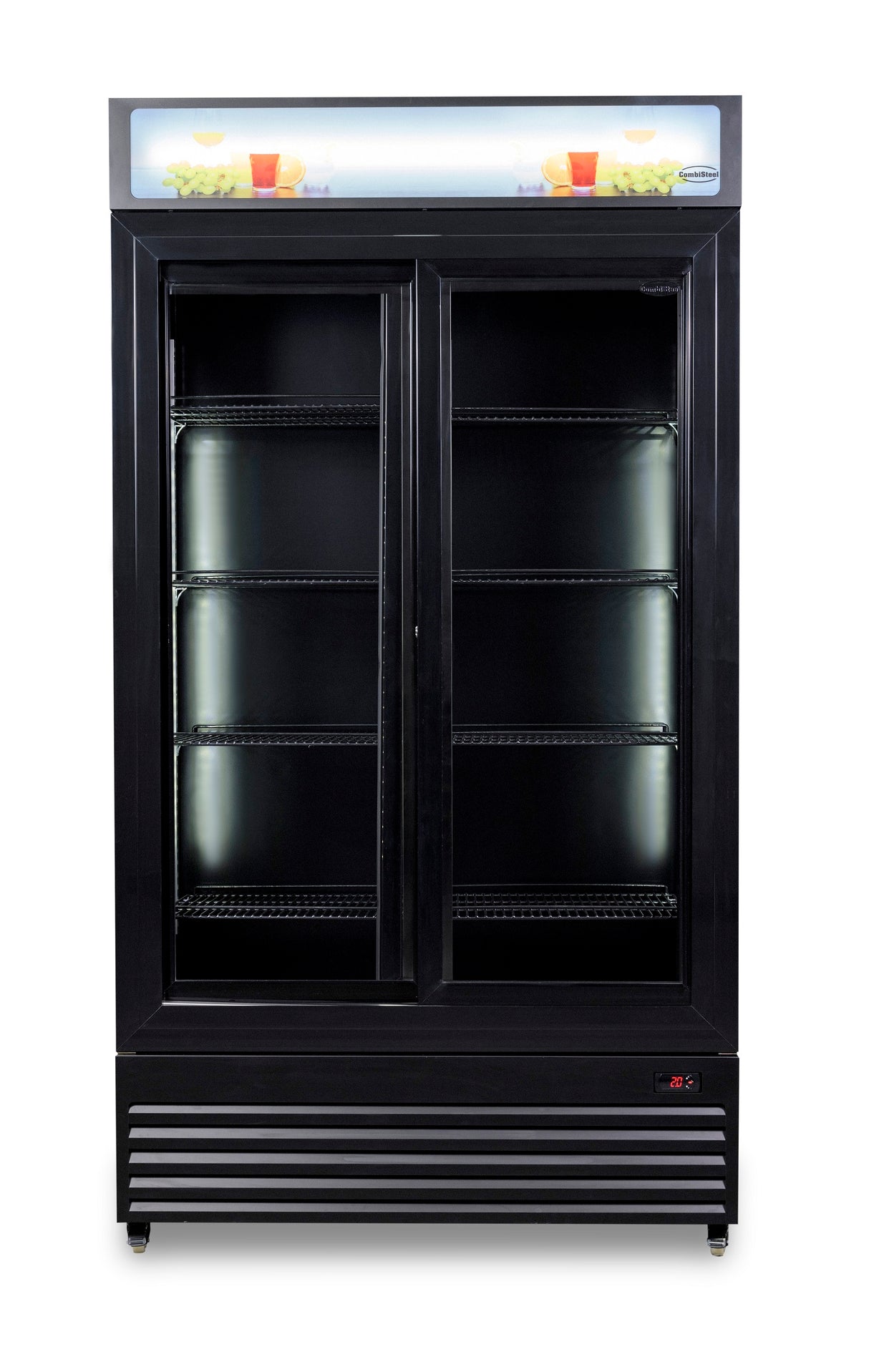 Combisteel Refrigerator With Sliding Glass Doors Bez-780 Sl Black - 7455.1398