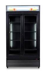 Combisteel-Kühlschrank mit Glasschiebetüren Bez-780 Sl Schwarz - 7455.1398