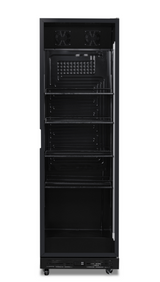 KÜHLSCHRANK 1 GLASÜR SCHWARZ NAP-360 | GERINGER GERÄUSCHPEGEL 43dB | COMBISTEEL