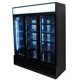 Combisteel Refrigerator 3 Glass Doors Black Fcu-1200 Bl - 7455.2115