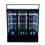 Combisteel Refrigerator 3 Glass Doors Black Fcu-1200 Bl - 7455.2115