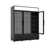 Combisteel Refrigerator 3 Glass Doors Black Fcu-1200 Bl - 7455.2115