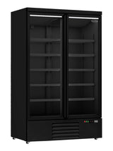 Combisteel Refrigerator 2 Glass Doors Black Jde-1000R Bl - 7455.2230  Combisteel