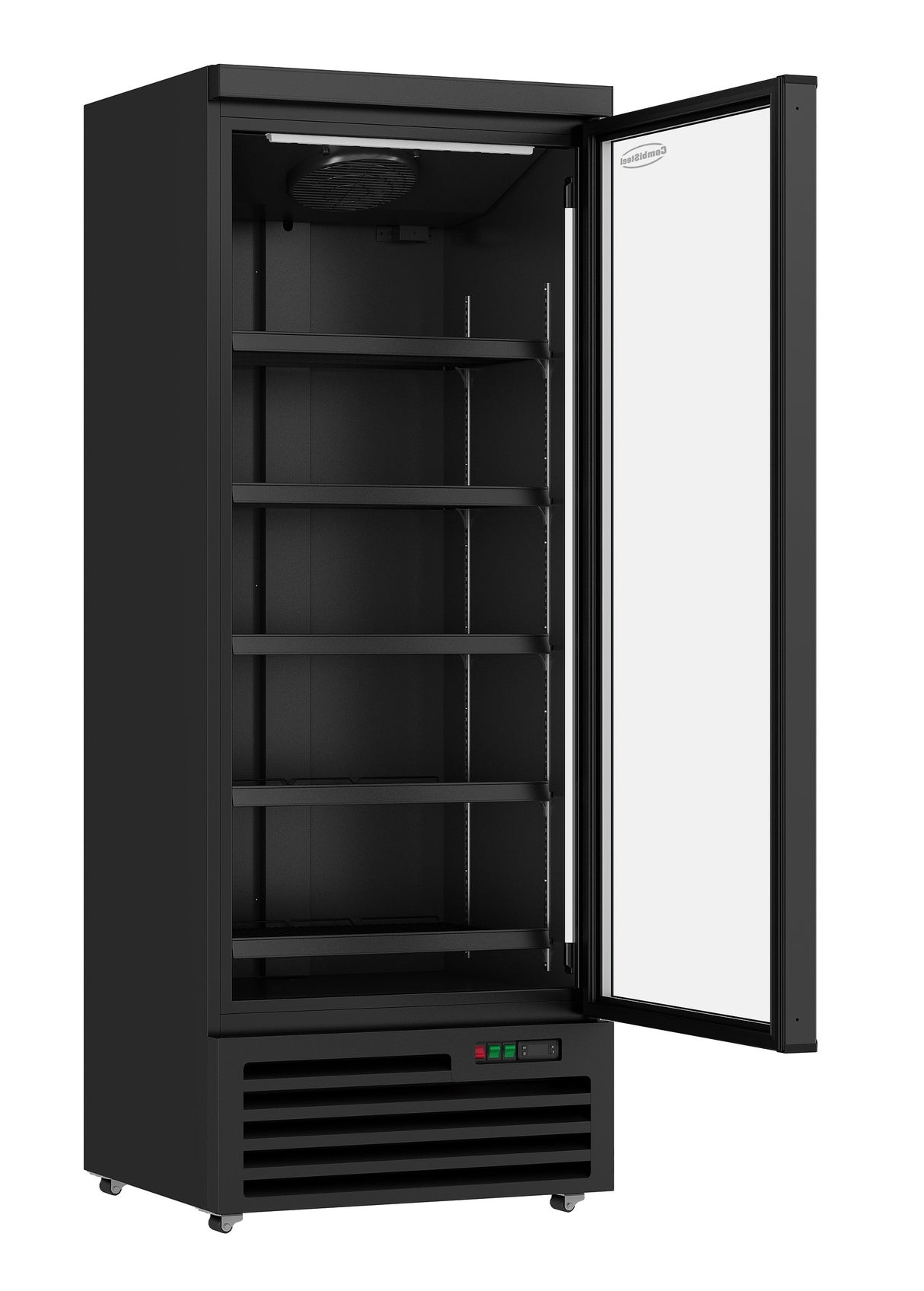 Combisteel Refrigerator 1 Glass Door Black Jde-600R Bl - 7455.2242