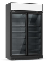 Combisteel Refrigerator 2 Glass Doors Black Ins-1000R Bl - 7455.2405  Combisteel