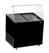 Combisteel Corsica Ice Cream Display Freezer 6 x 5 Litre Black - 7472.0124 Ice Cream Display Freezers Combisteel   