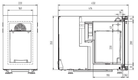 Combisteel Cappuccino-Milchkühler exkl. Milchbehälter - 7476.0136