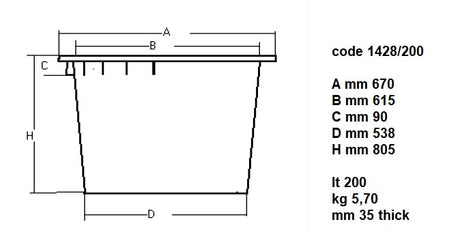 Combisteel-Entsorgungsbehälter 200 l – 7483.0035