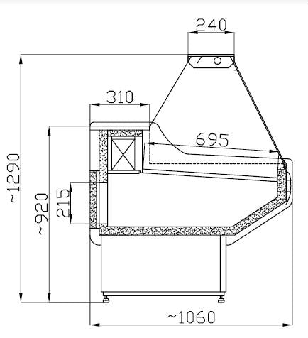 Combisteel Kühlvitrine Owen - 7486.0020